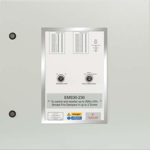 Damper control modes to be connected to the EMS Panel, which when installed by the contractors, shall provide the relevant standard functions.