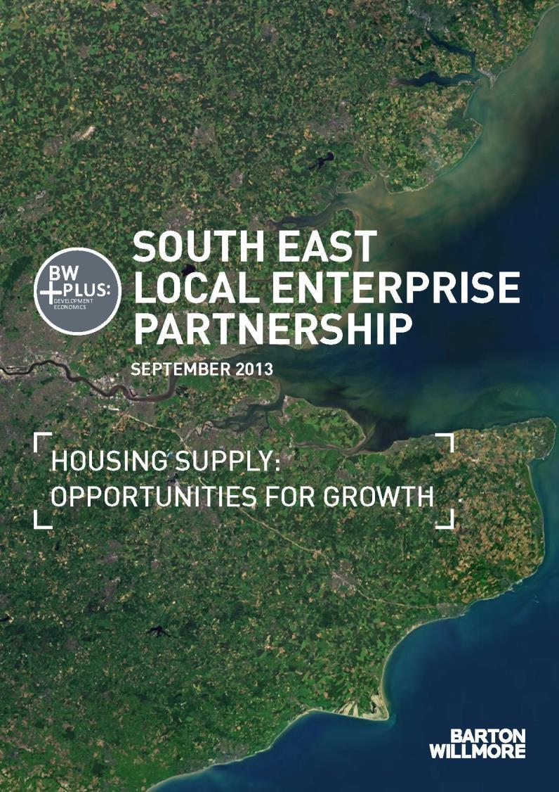 SOUTH EAST LEP Our earlier housing study shows that housing delivery in line with the combined current/emerging District housing targets of Kent, Essex and East Sussex: Fails to meet household and