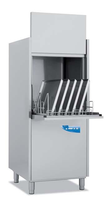 Utensil and pot washer Features 295 With a 55x61 cm stainless steel rack and door opening of 65 cm, is