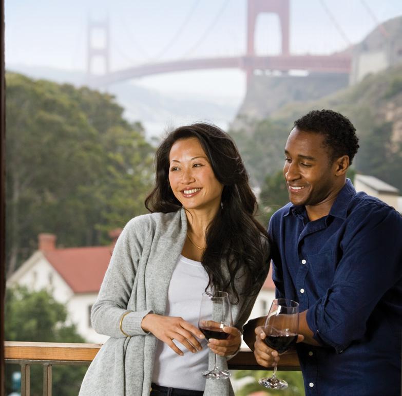 welcome to NATURAL INDULGENCE Nestled at the Golden Gate Bridge, Cavallo Point Lodge offers a luxurious hotel experience achieved with ecological intelligence.