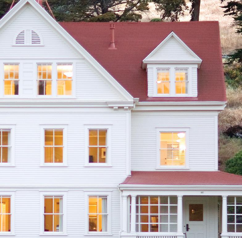 a natural blend of past and present CAVALLO POINT LODGE The exterior of the historic buildings has been
