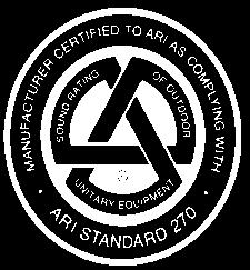 Sound Ratings are in accordance with ARI Standard 270.