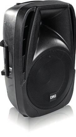 applications Polypropylene box equipped with two side handles and one in the upper side 35 mm adapter for speaker stands section: 1 microphone (6,3mm Jack + 3p XLR), 1 line (RCA + 3p XLR) Output