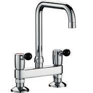 Mixers and taps for Commercial Kitchens deckmounted 45 lpm / Rapidfill: flow rate 45 lpm at 3 bar Durability: brass body and spout suitable for professional use Maximum hygiene: spout with smooth