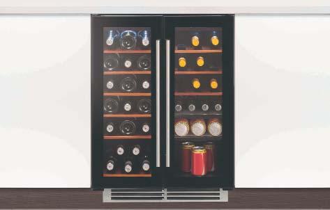 The recessed design enables the cabinet to be installed neatly behind a kitchen plinth.