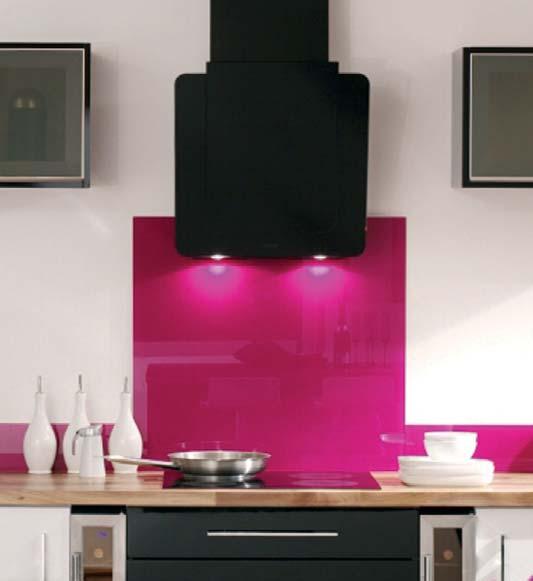 Splashback Glass splashbacks are innovative, eye catching, hygienic, easy to install and are available in six exciting colours which are guaranteed not to fade.