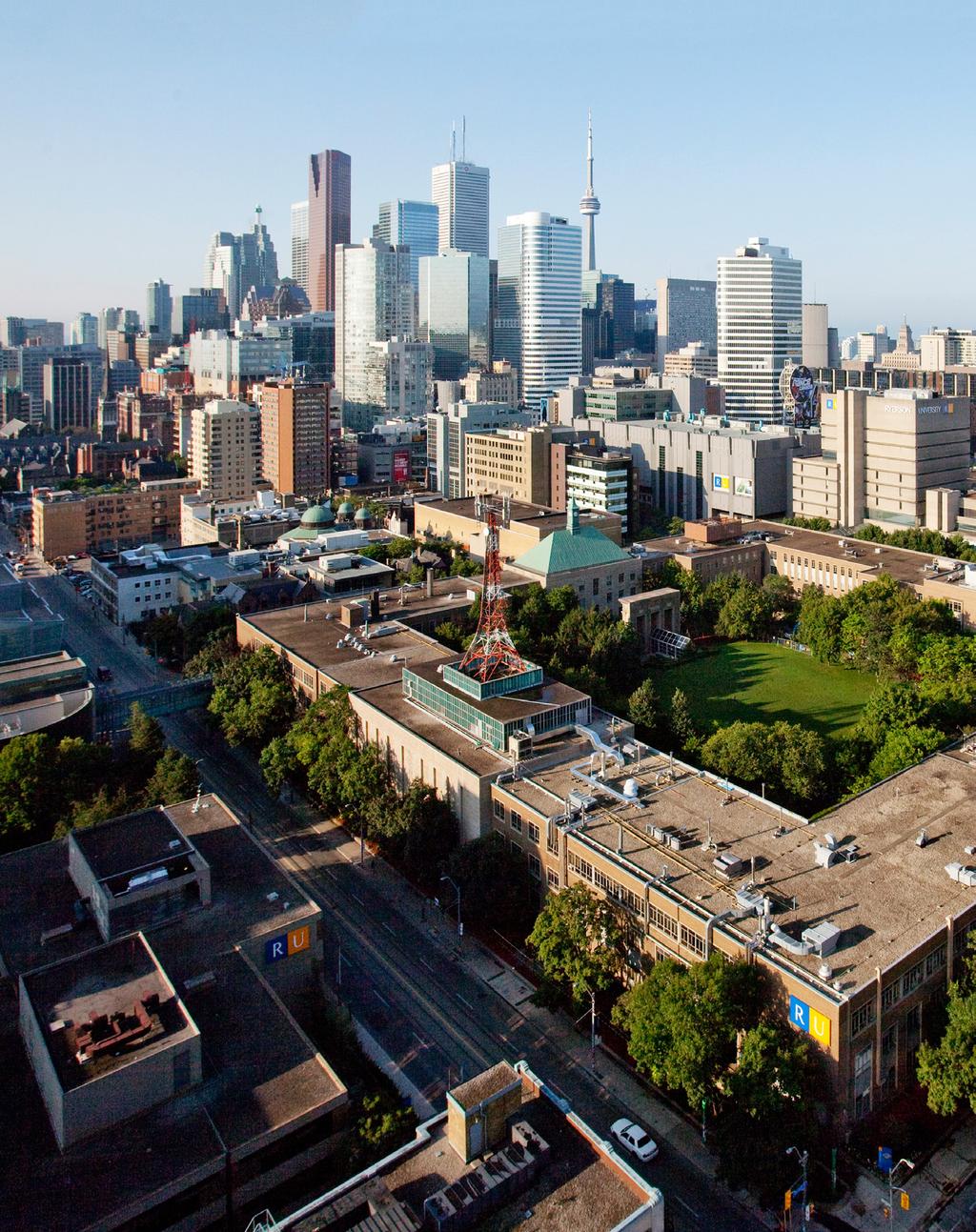 The campus within the city Commercial and retail district Take advantage of the strategic location of Ryerson University, and its demands and opportunities within the city s urban context.