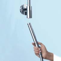 Raindance Connect fits into any bathroom and can be used wherever a hand shower is already installed.