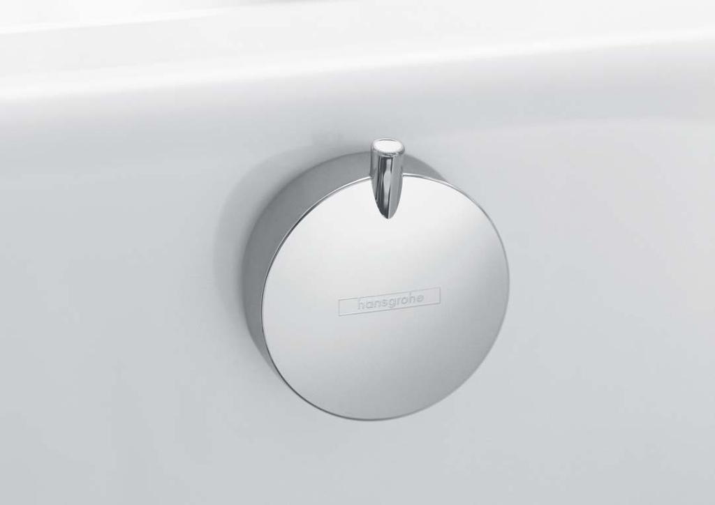 bathing fun even in the smallest bath tub. When installing, the overflow element is simply placed into the finish set in the desired position.