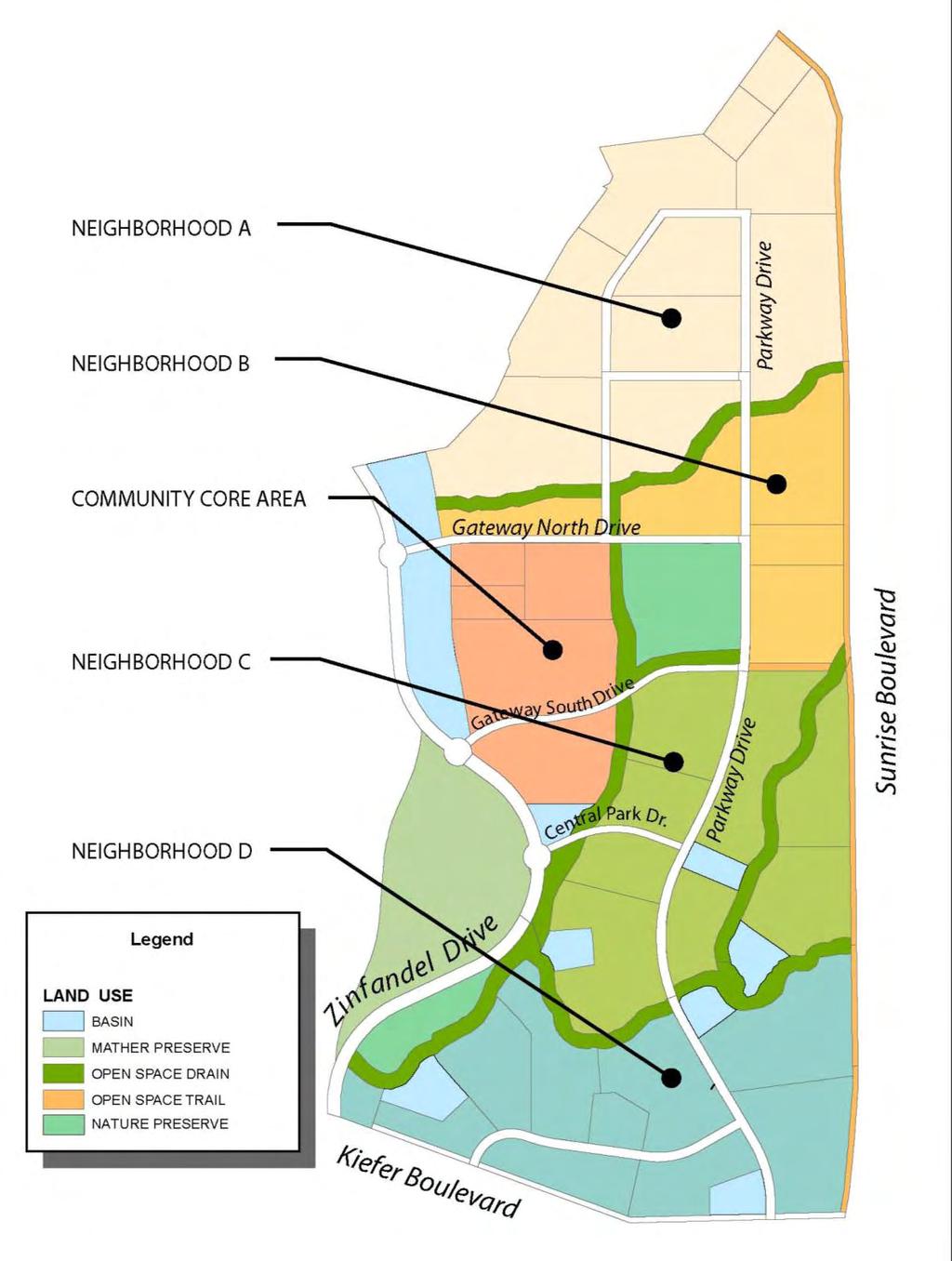 Land Use Plan Figure 4-3 Neighborhood Areas Defined