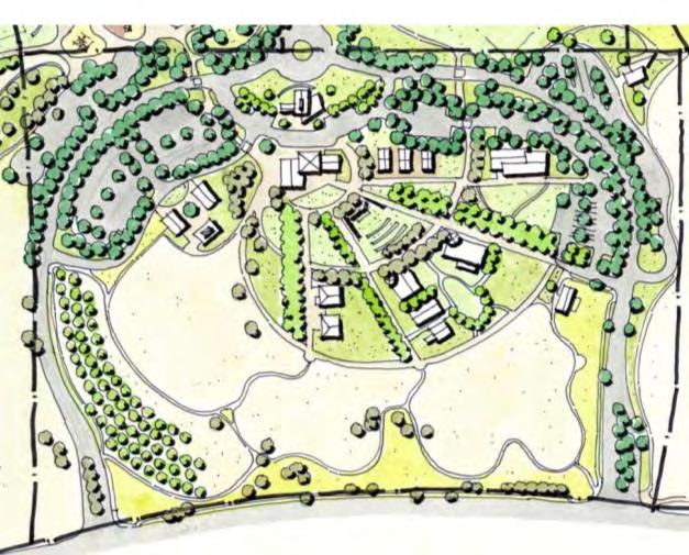 Land Use Plan The Master Plan also allows up to 200 dwelling units to serve the community at large, as well as students, faculty and staff affiliated with environmental organizations on-site.