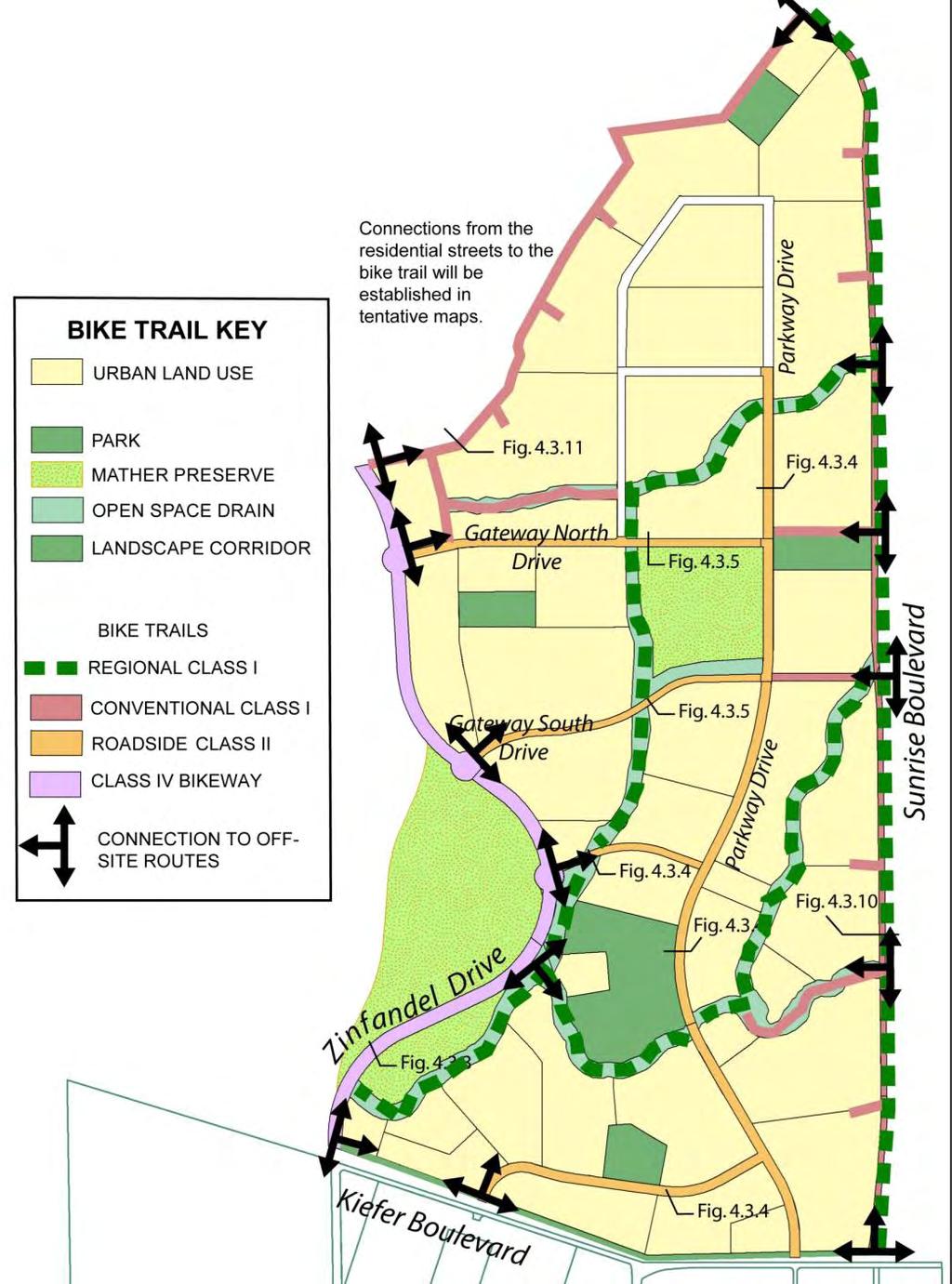 Transportation Plan The entire bikeway system will be built in phases conforming to the phased development of the Master Plan. The Phasing Plan discussed in Section 8.