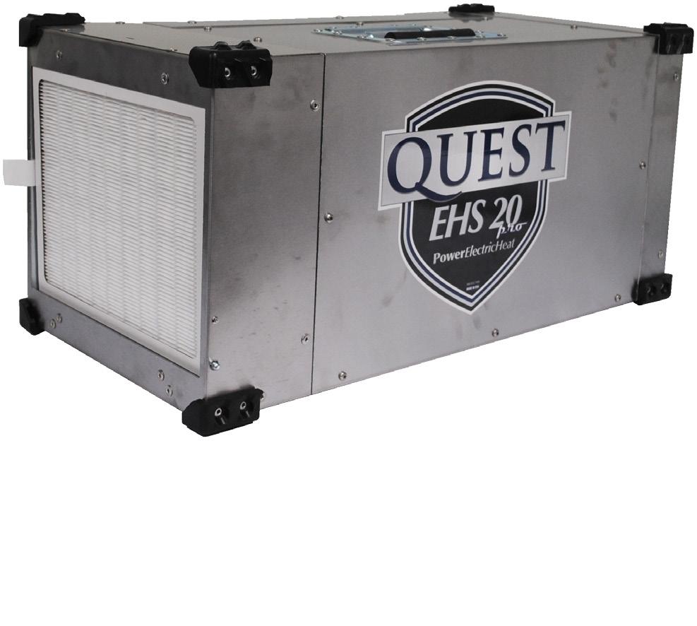 The EHS 20 Pro can output up to 20,000 Btu of clean, safe heat at 250 CFM.