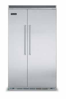5 Series Built-In Side-by-Side Refrigerator/Freezers 42 and 48" widths The side-by-side models complement the commercial-style kitchen in both form and function.