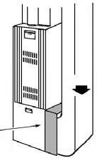 Mounted vertically, where return air enters side inlet of furnace.