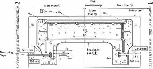 11.2. Indoor Unit 11.2.1. How to Fix Installation Plate The mounting wall is strong and solid enough to prevent it from the vibration. 11.2.2. To Drill a Hole in the Wall and Install a Sleeve of Piping 1.