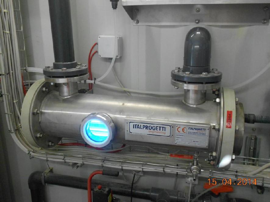 Pre-assembled biological reactor UV disinfection