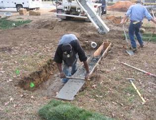 If the underlying soil is poorly drained, consider installing an underdrain upslope of the LS to drain the blind swale.