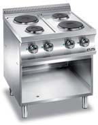 4 400V/3N/50/60 32 The DOMINA 700 electric range comprises models with 2/4/6 round, square or lowered plates available as freestanding unit or top versions.
