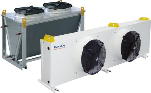 Heat Exchange Solutions ThermoKey Remote condensers Example: Air cooled CRAC with integrated compressor. Heat removal from the server room using a remote condenser installed outside.