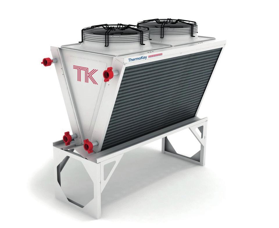 ThermoKey Heat Exchange Solutions Dry Coolers without chiller Example: Glycol (or water) cooled CRAC with a pump. Heat removal from the server room using a drycooler installed outside.
