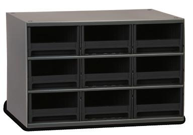 * Mobile Steel Cabinet Rack Modular Storage Within Reach Double-sided, mobile rail rack holds up to 12 cabinets, with as many as 336 drawers Supports up to 500 lbs.