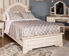 finished drawer boxes have ball bearing side guides and dovetailing Bed coordinated well with the B560 Full Upholstered Bed (84/87) B743 Realyn (Signature Design) Traditional cottage bedroom in an