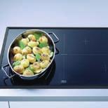Induction hobs automatically sense the size of the pan, only heating the base of the pan and its contents, ensuring the surrounding area always remains safe to touch.