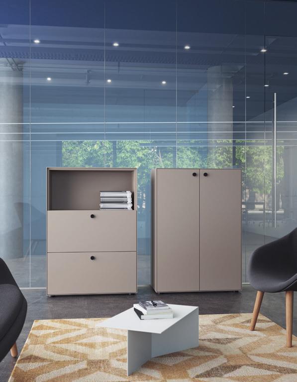 This modular system allows for two to five file heights for all kinds of combinations, and excels with its fine