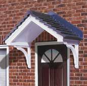 Shown with fully stained GRP soffit & brackets. Fleur-de-Lys option available GRP Brackets (BRG 7). Single door size only.