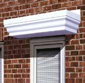 Quality GRP Overdoor Canopies Stafford Flat smooth white canopy with detailed fascia. Available in white, brown, oak or rosewood.