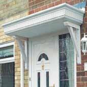 20 25 Profile of Solid Version Rockingham Elegant Victorian style door canopy in a smooth finish incorporating fully moulded brackets.