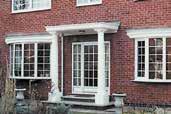 The standard finish is W hite with a lead-look Columns Options: 1340 Overall top. We can supply the Portico in all-white finish.