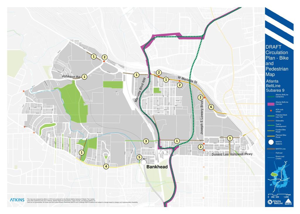 Subarea 9: Draft Circulation (Bike/Ped) Plan 1. Add sidewalks on major corridors that do not have sidewalks or have intermittent sidewalks 2.