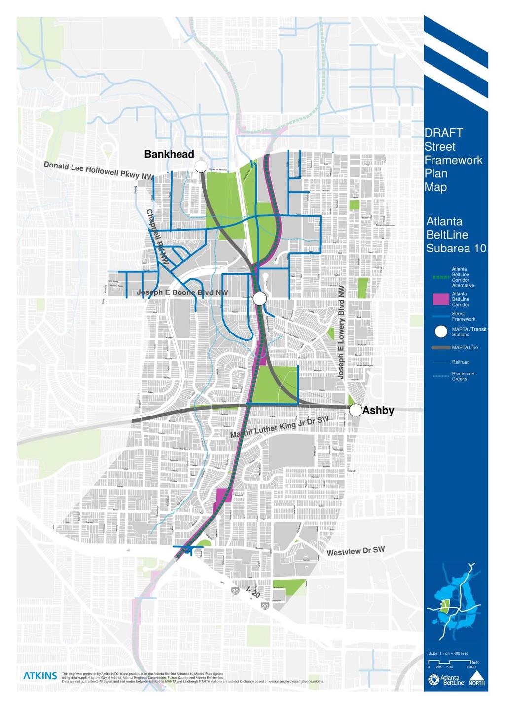 Subarea 10: Draft Street Framework Plan 1.