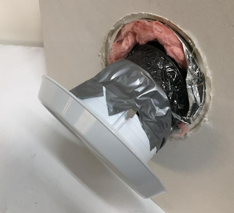 Seal to interior wall and exterior wall (or vapor barrier) with a vapor