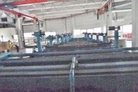 transfer systems, with floor mounted conveyors and roll