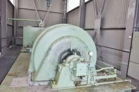 Steam turbine Brown Boveri Sultzer steam turbine, year 1970, 3000 rpm, 5400 volts, 1335 Amps, 50 cycles.