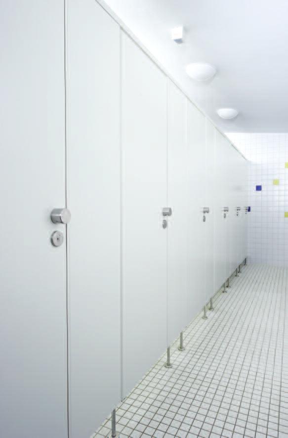(2) Toilet cubicle unit in stainless steel, model PU-ES30. The outer surfaces in stainless steel 1.