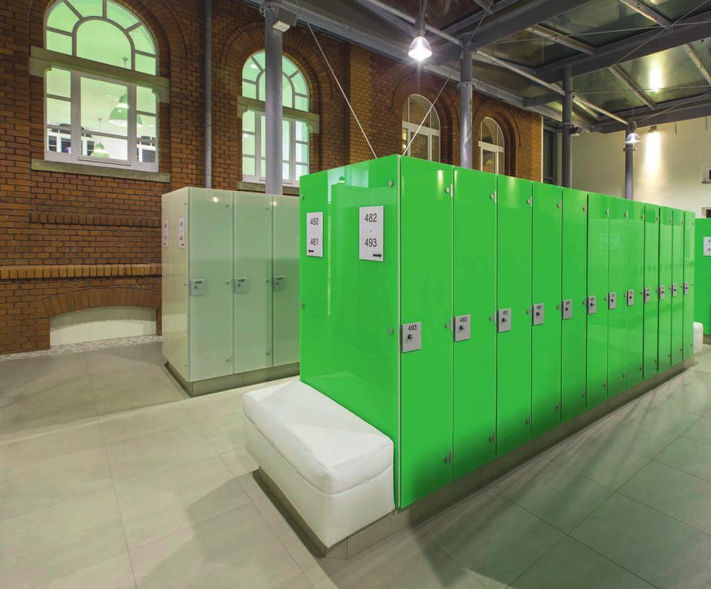 Locker systems with glass doors and glass cladding NOXX Locker systems Suitable for the NOXX cubicle systems there are also high-class locker systems.