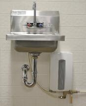 available 30 amp electric power. There is no delay or wasted water while waiting for hot water to reach the faucet.