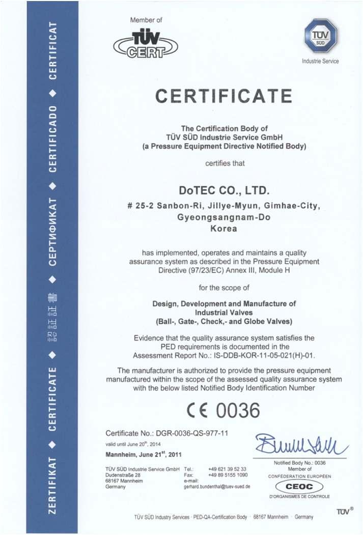 ISO 9001 Certificate from ABS