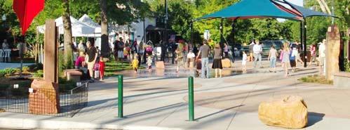 Shared Common Areas create an inviting image for customers, residents, visitors and employees, enhance the pedestrian environment and streetscape, and offer attractive spaces for people to gather,