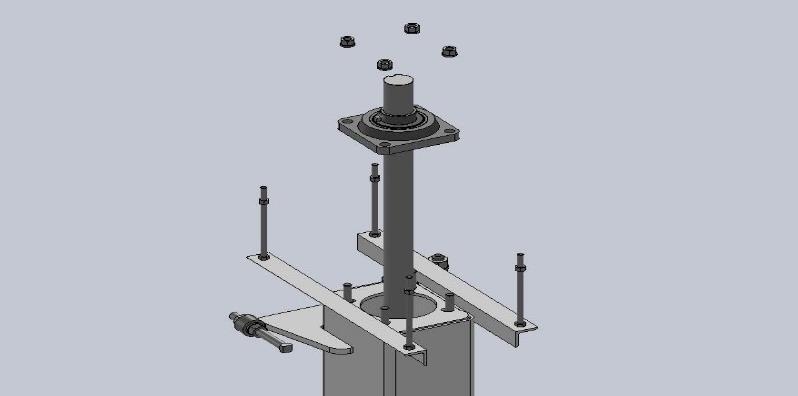 Figure 10, Top Bearing Removal 3. If the top shaft needs to be removed, open the first inspection hole, at the top of the agitator beam.