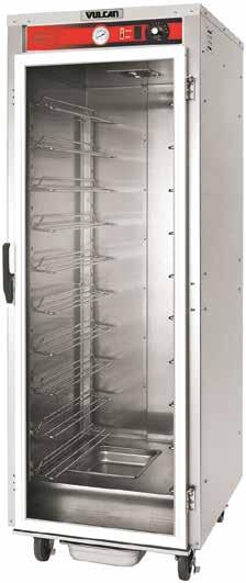 745050 has 3" casters) Temperatures up to 190 F Lifetime warranty on heating elements UL, UL Classified, ENERGY STAR 745048 NON-INSULATED HEATED HOLDING & PROOFING CABINET Full size glass door with