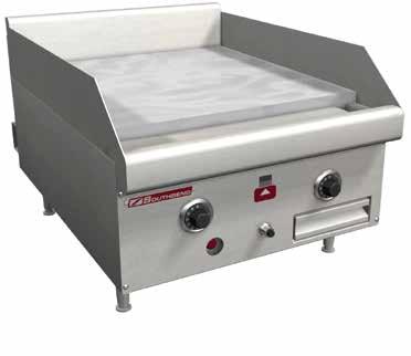 construction Adjustable pilots with front access Cool-to-touch front edge Full length catch tray Stainless steel legs w/adjustable