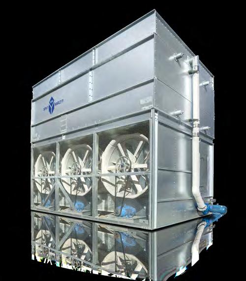 Evaporative Condensers Refrigeration HVAC RECOLD LC COUNTERFLOW EVAPORATIVE CONDENSER Induced-draft design with copper coil and