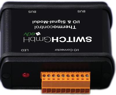 I/O & signal module: The I/O & signal module can display an emergency via a red flashing LED and via an 80 dba pulsating 3kHz signal.