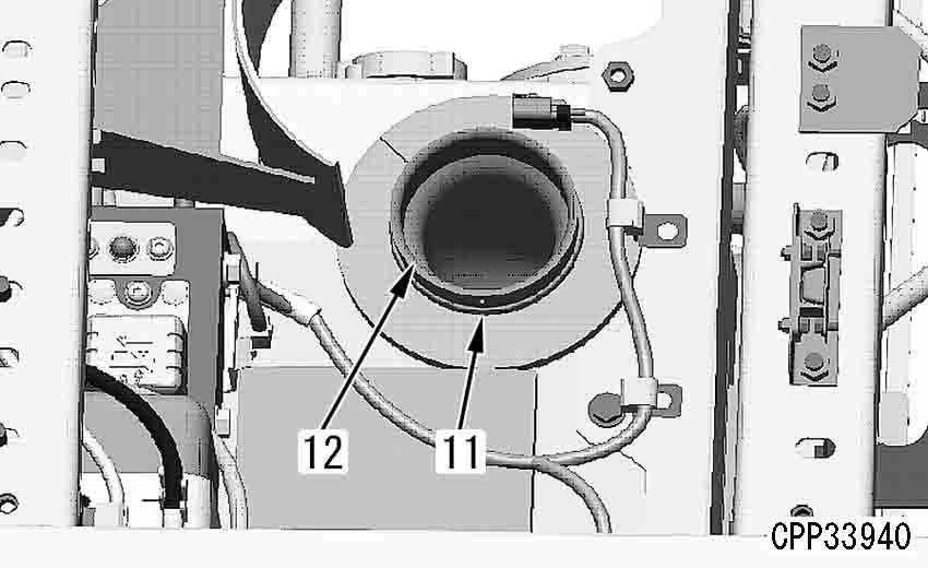 REMOVE AND INSTALL AIR CLEANER ASSEM 50 DISASSEM AND ASSEM- NOTICE When rubber ring (12) comes off, install it to tube (11) in advance. Take care not to tear sponge (5).