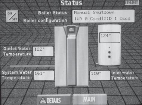 Viewable and Changeable Control Parameters FIG. 15_Boiler Status Screen FIG.